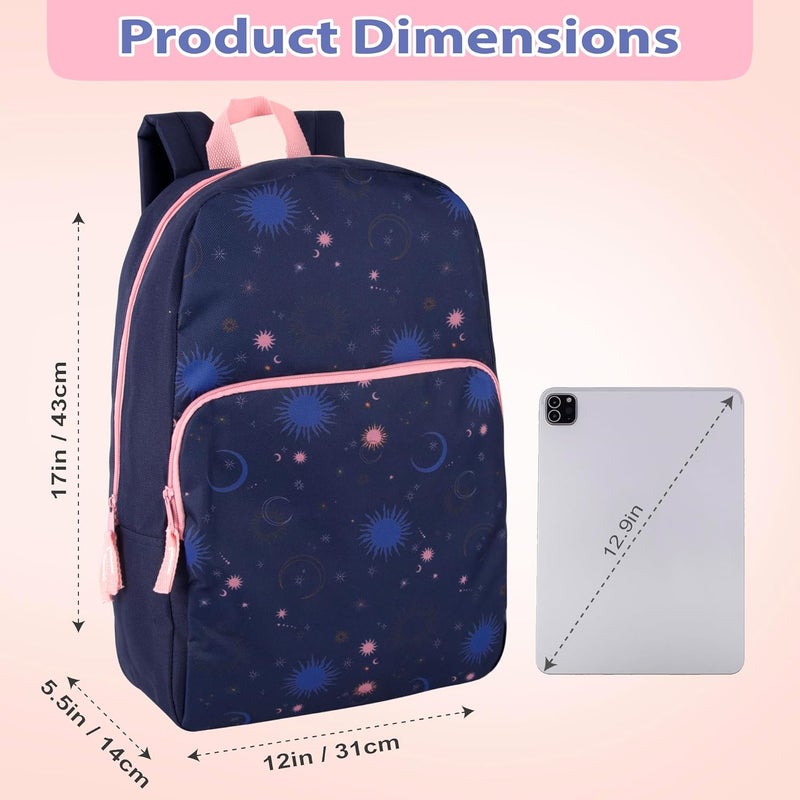 Trailmaker Fun School Backpack for Elementary Middle School Girls and Boys | 17 Inch Printed Backpacks for School Kids, Travel (Twilight Twirls) - Image 4